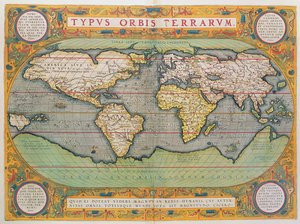 Typus Orbis Terrarum, wereldkaart, uit Ortelius